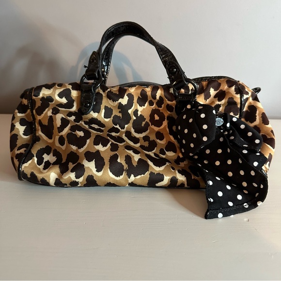 JUICY COUTURE - Leopard Print Barrel Shoulder Bag, Purse, Crossbody, Bow Detail - Picture 2 of 10